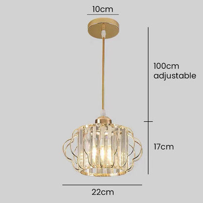 Gold Crystal Flush Ceiling Light