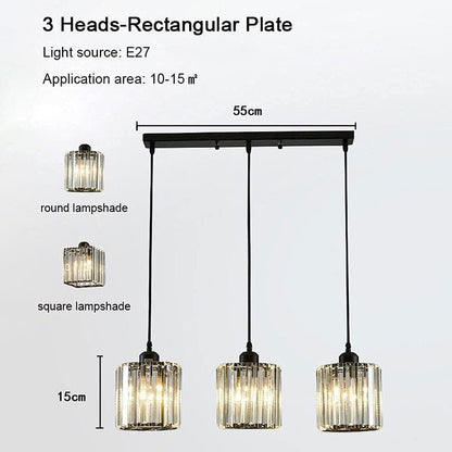 Multi-Light Crystal Island Pendant