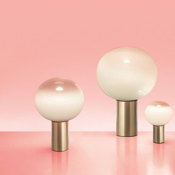 Glass sphere table lamp