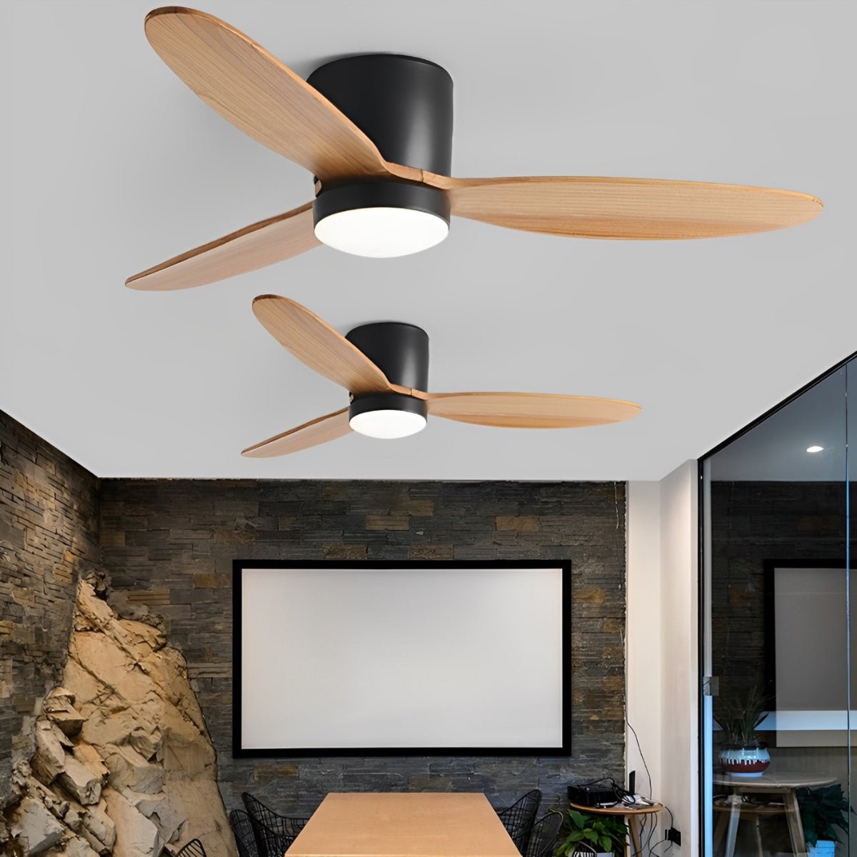 Modern Low Profile LED Ceiling Fan Light