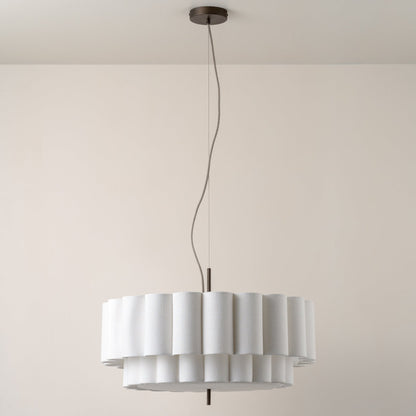 Large Scalloped Pendant Light