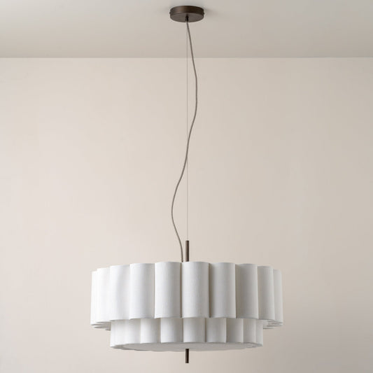Large Scalloped Pendant Light