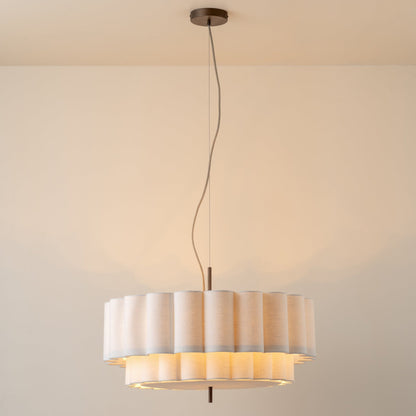 Large Scalloped Pendant Light
