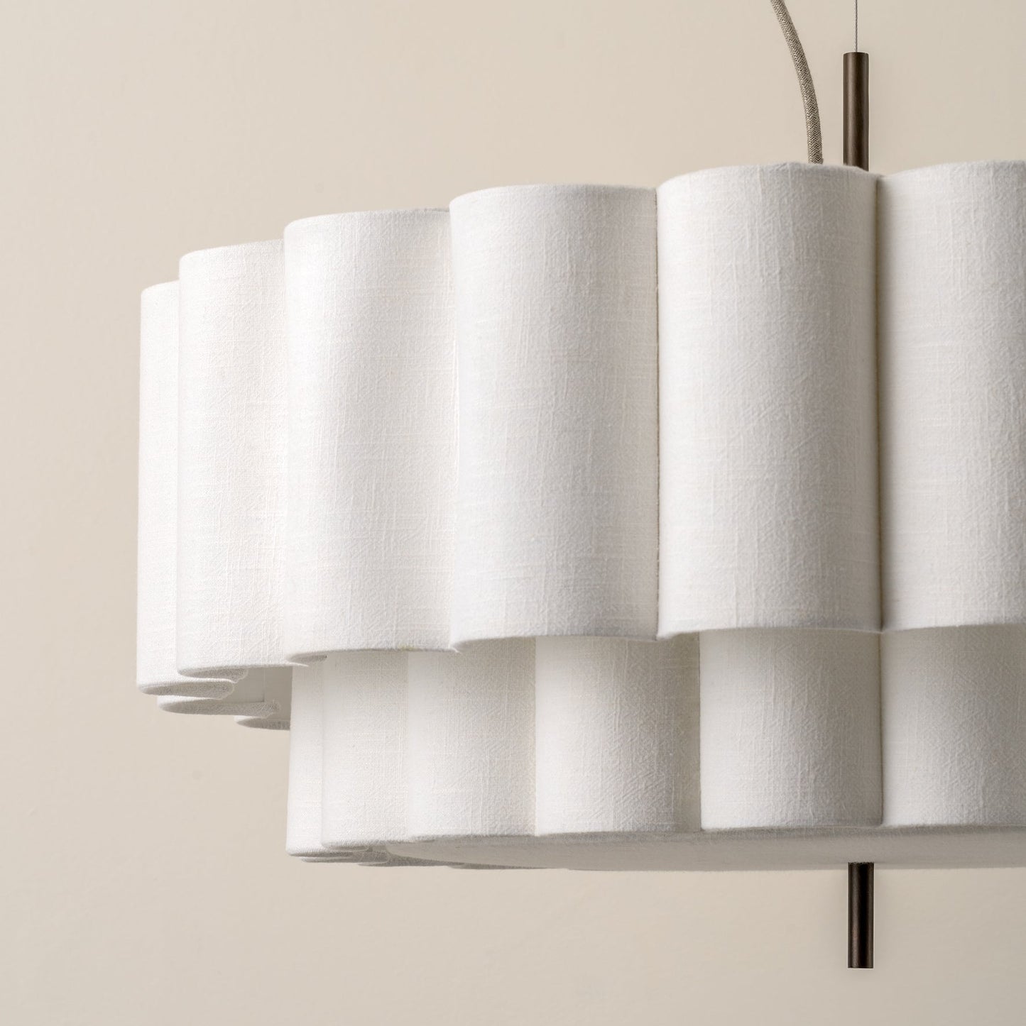 Large Scalloped Pendant Light