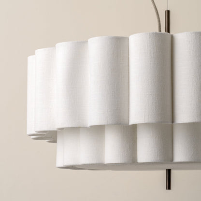 Large Scalloped Pendant Light