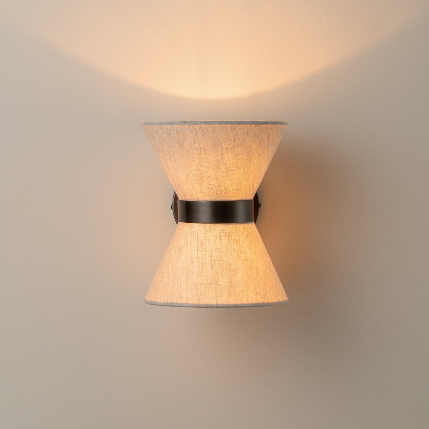 Bronze and Linen Wall Light