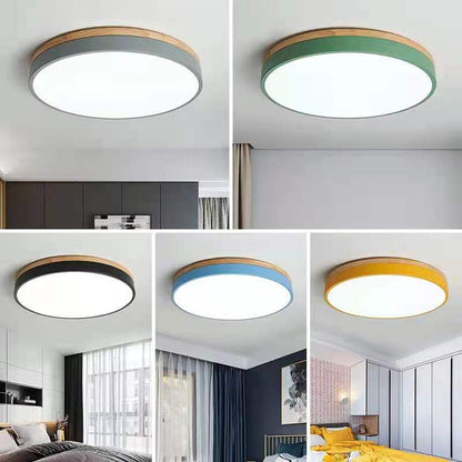 Wooden Round Ceiling Light