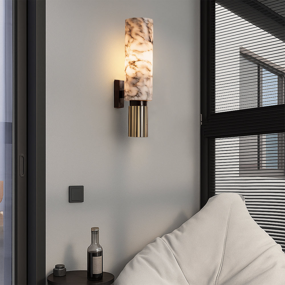 Elegant marble wall light