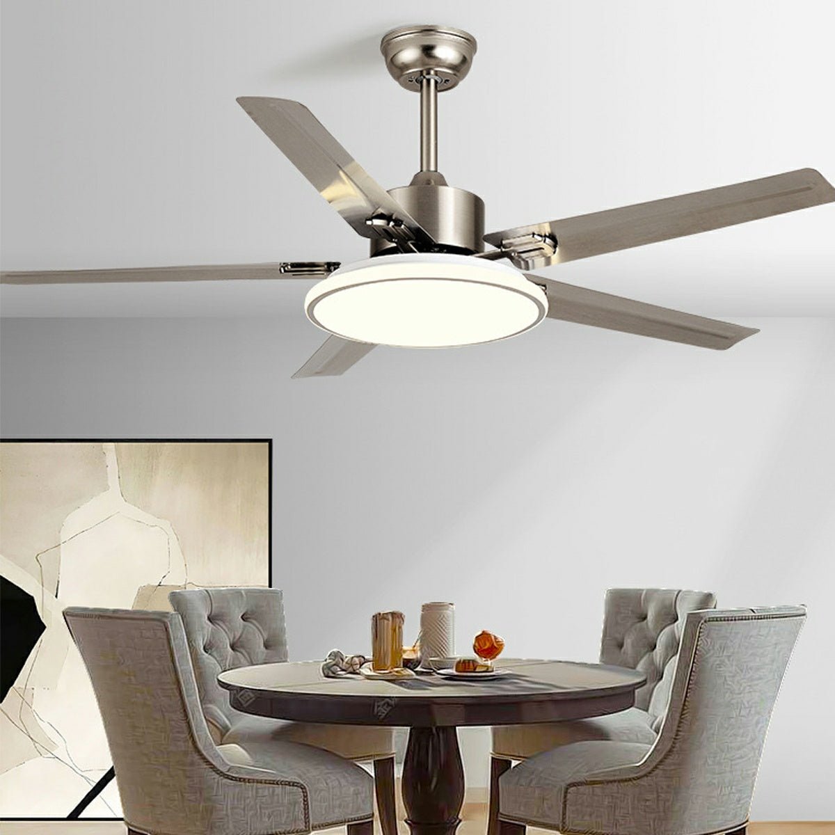 Modern 5-Blade LED Ceiling Fan Light