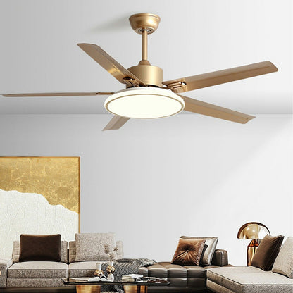 Modern 5-Blade LED Ceiling Fan Light