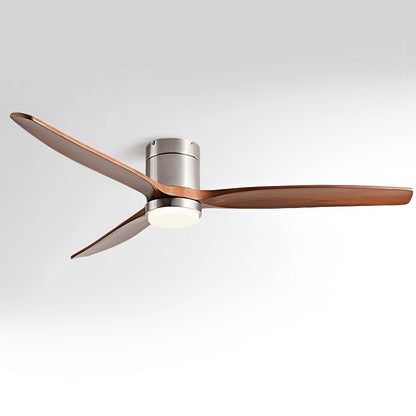 Modern Wood Finish LED Ceiling Fan Light