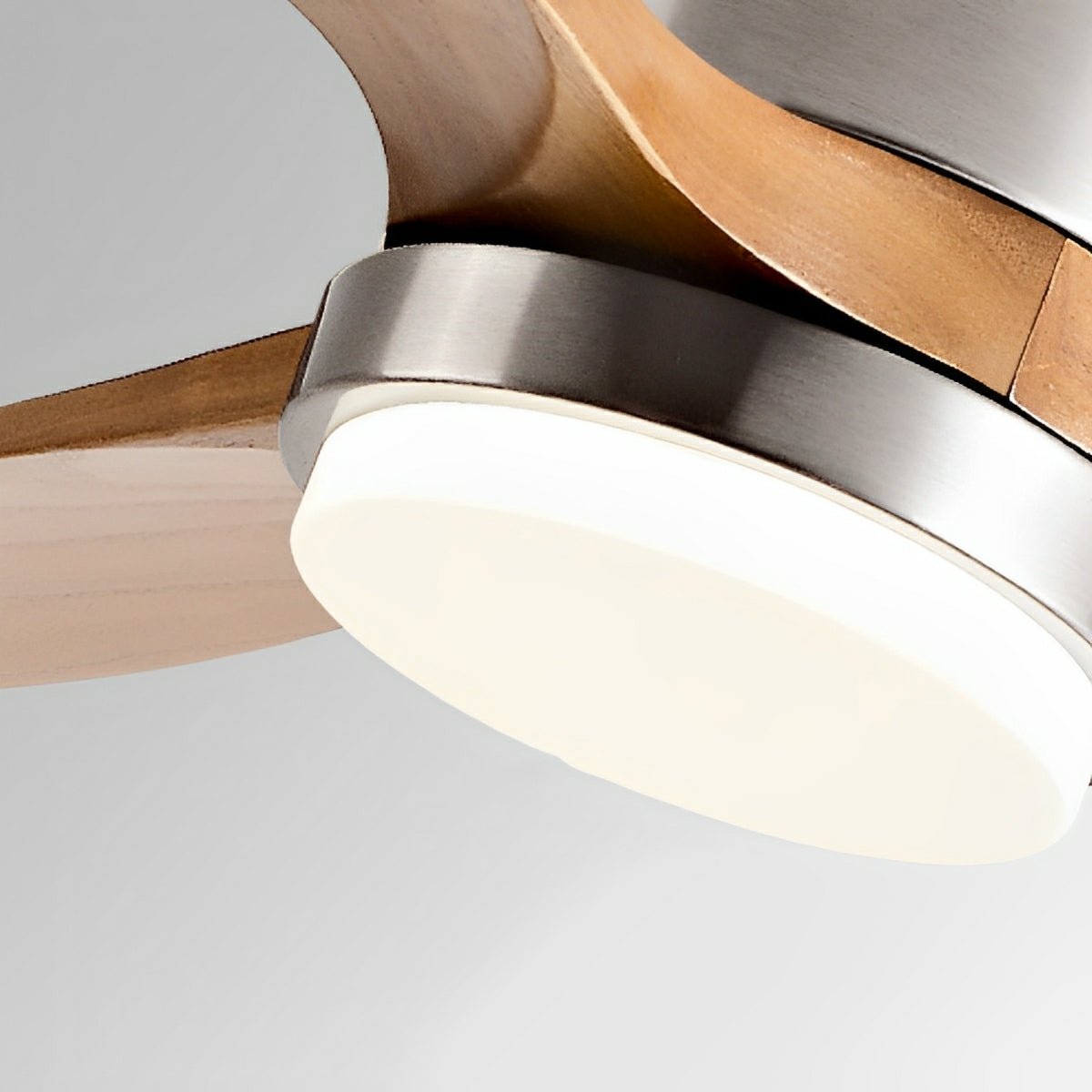 Modern Wood Finish LED Ceiling Fan Light