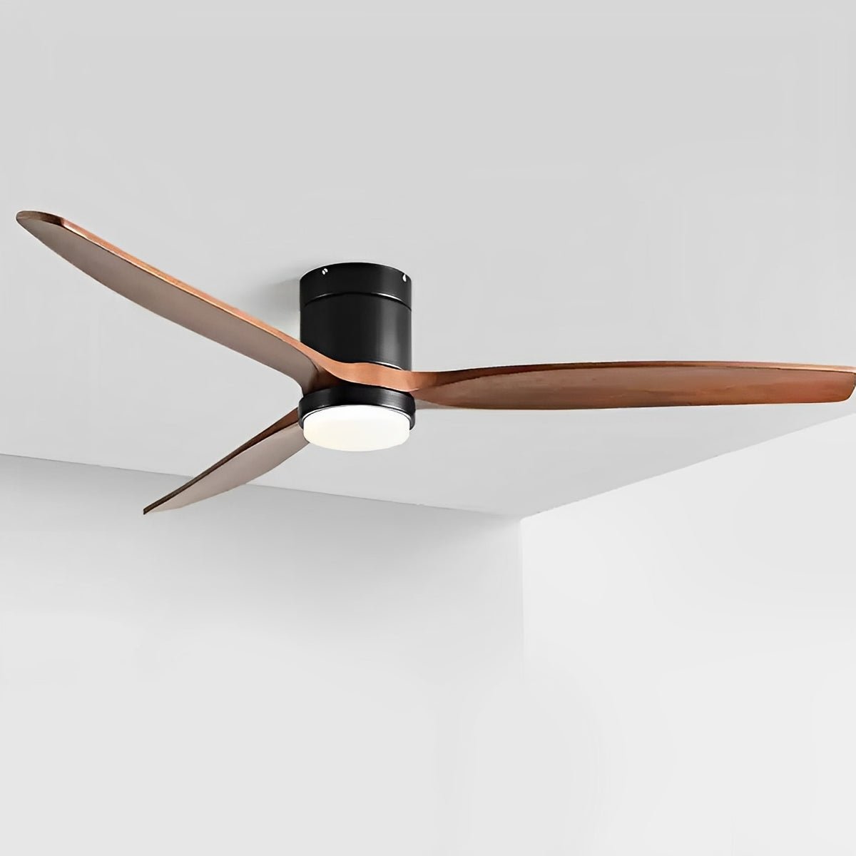 Modern Wood Finish LED Ceiling Fan Light