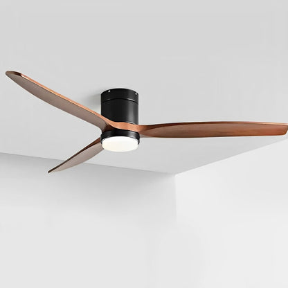 Modern Wood Finish LED Ceiling Fan Light