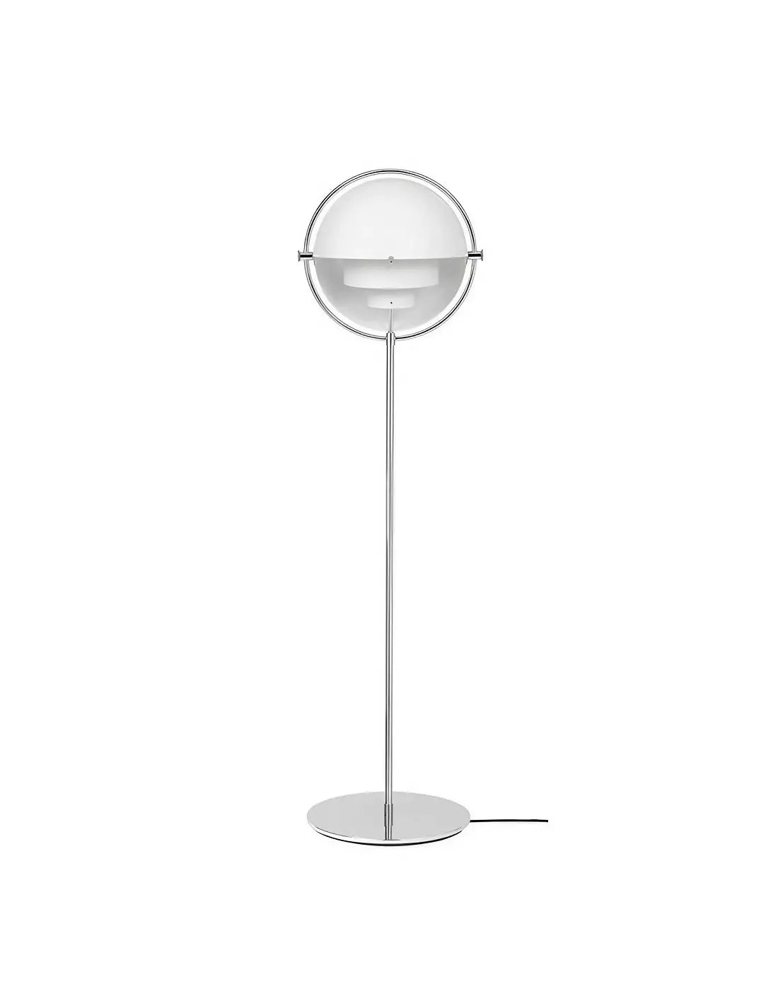 Sculptural floor lamp with multiple lights
