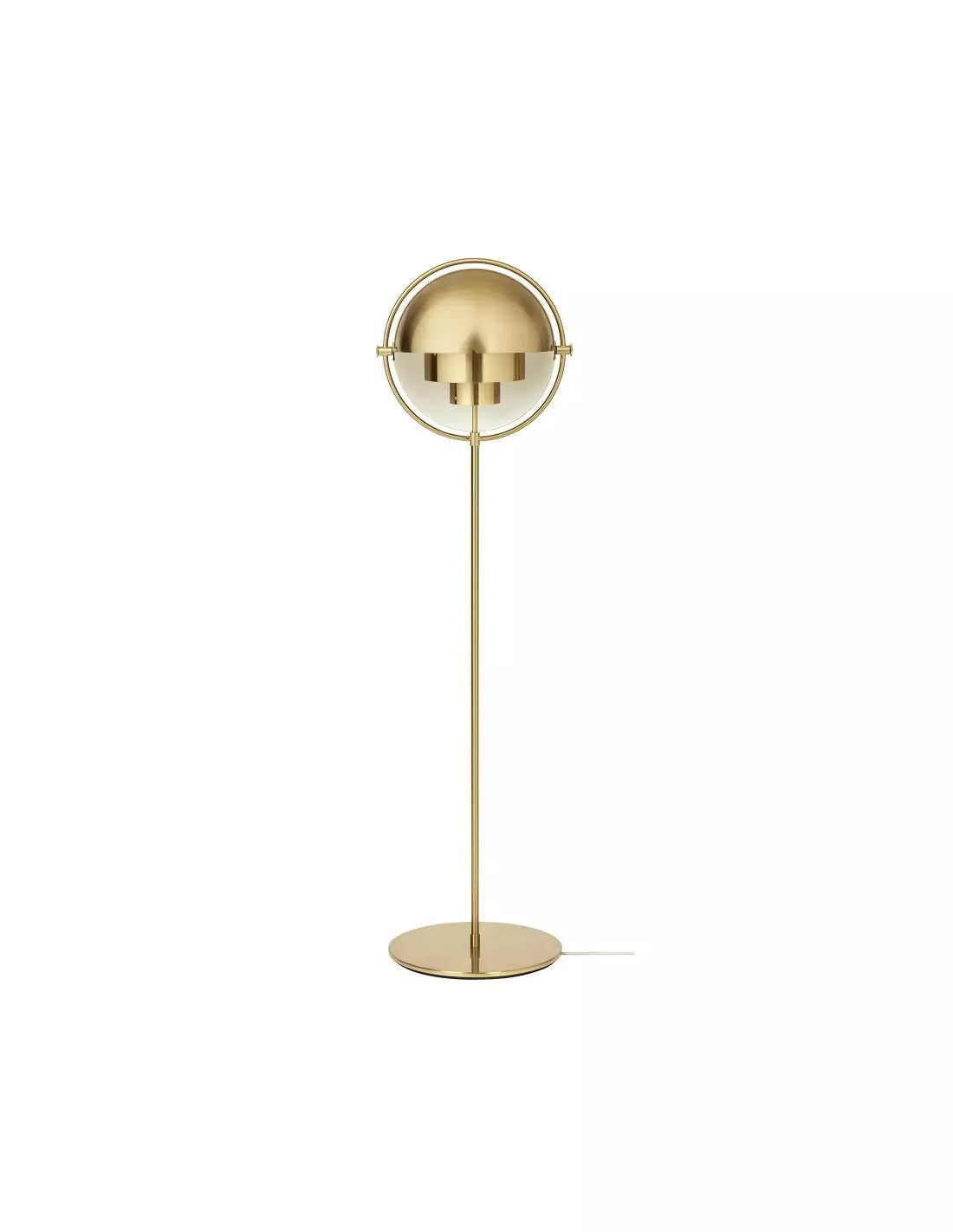 Sculptural floor lamp with multiple lights