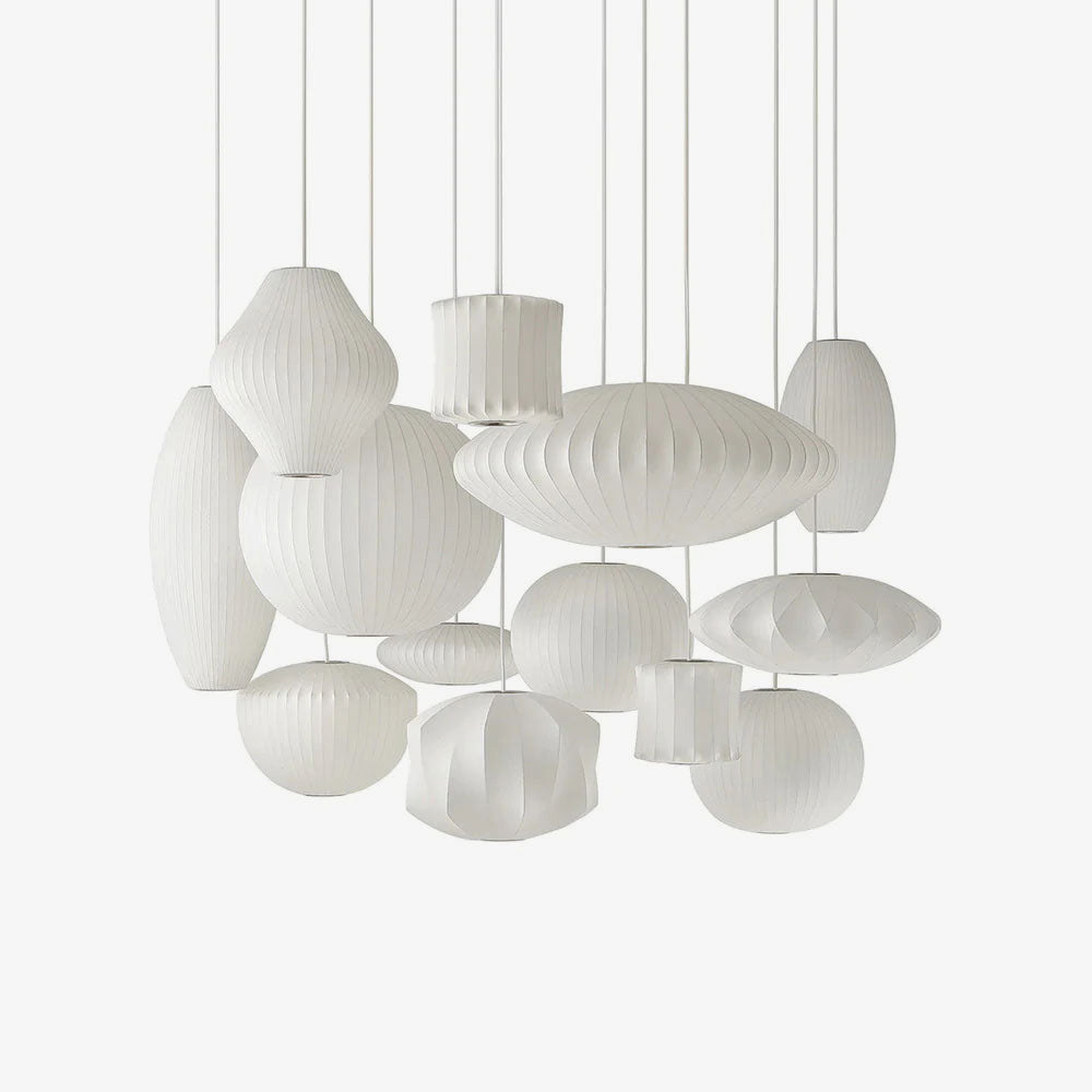 White Lantern Pendant Light