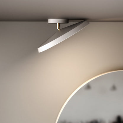 White Semi-Flush LED Light