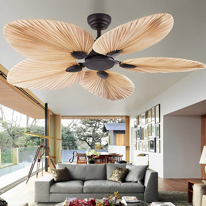 Tropical Palm Leaf Ceiling Fan