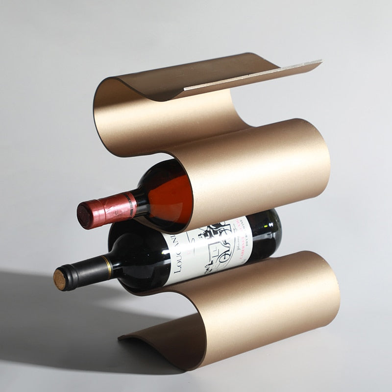 Elegantes Metall-Weinregal für den Tisch-Aster Selection