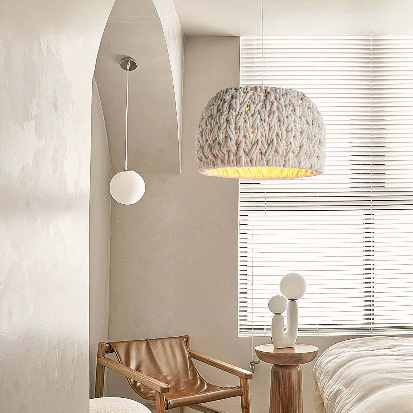 Fluted Glass Globe Pendant Light