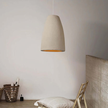 Scalloped Linen Pendant Light