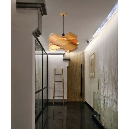 Tapered Pleated Linen Pendant