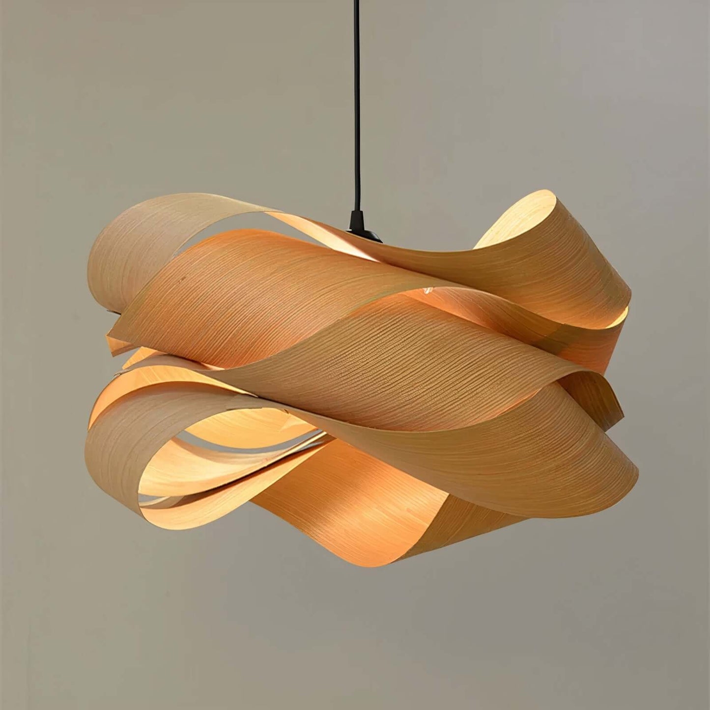 Pleated Cream Linen Pendant Light