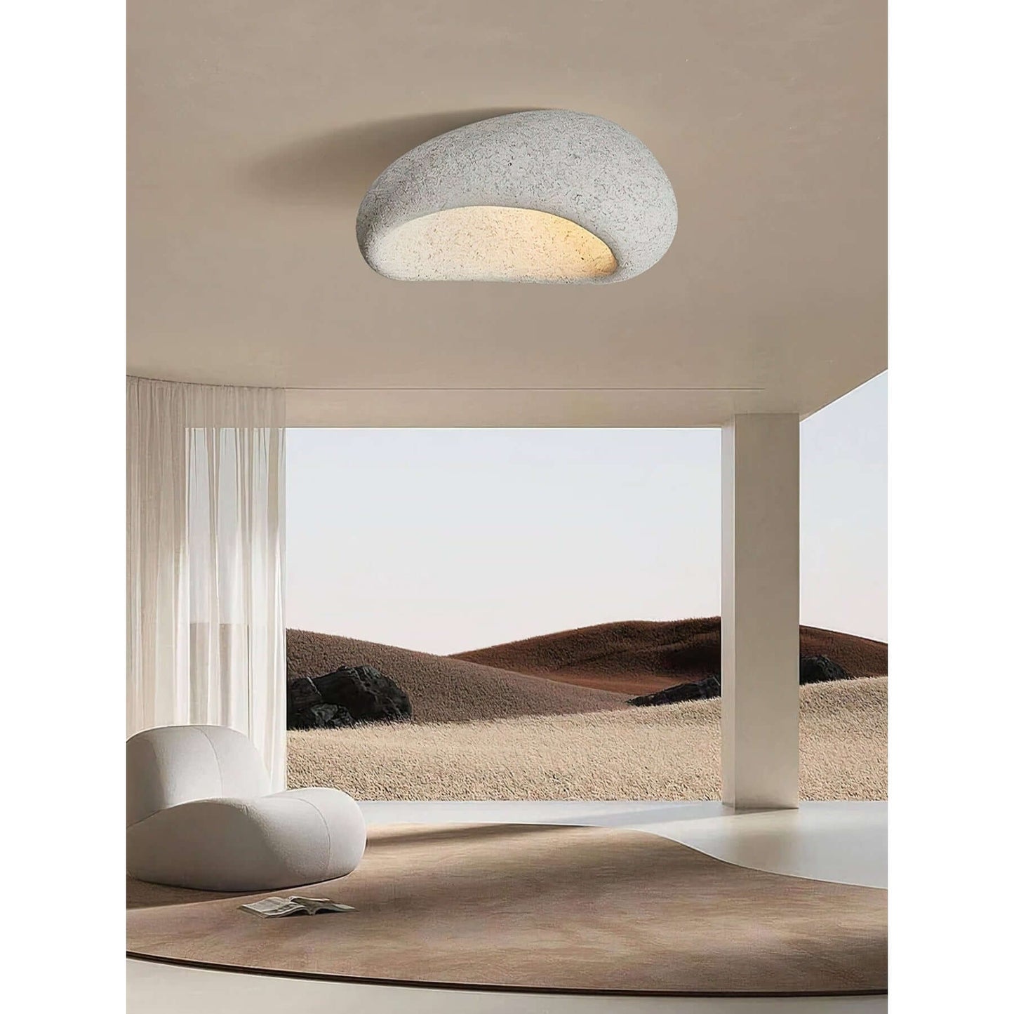 Minimalist Linen Ceiling Light
