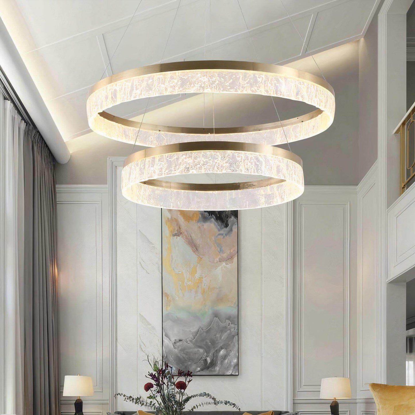 Textured Linen Chandelier
