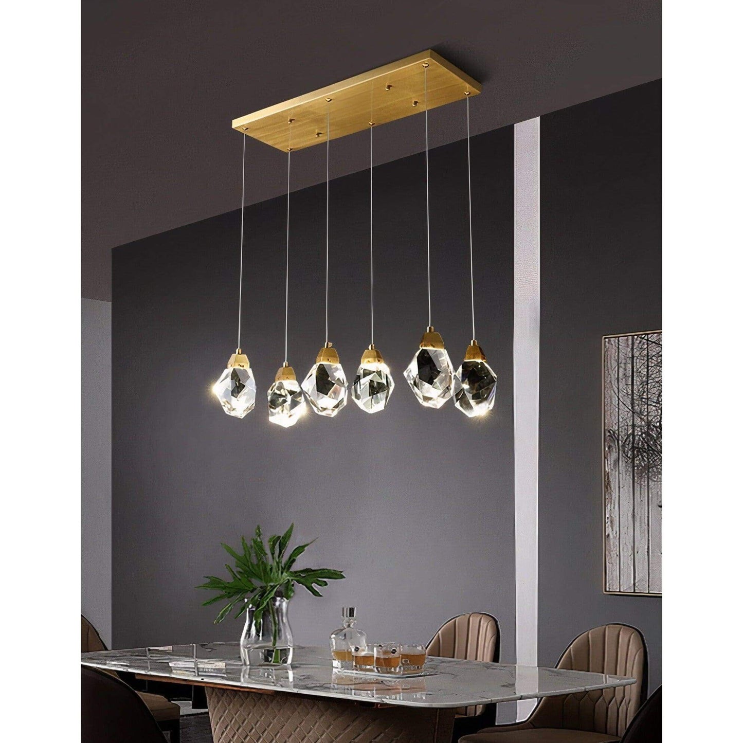 Scalloped Linen Pendant Light