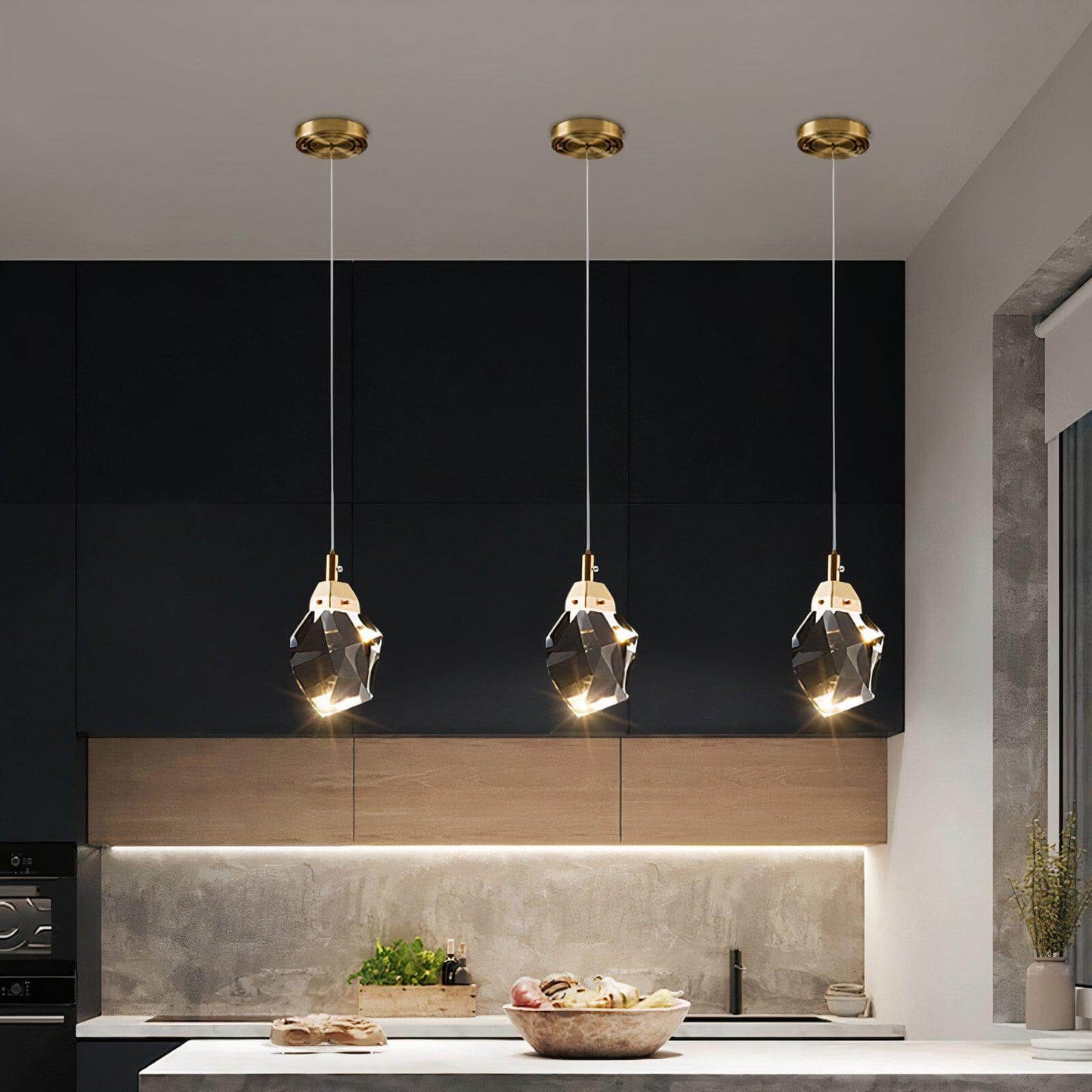 Scalloped Linen Pendant Light