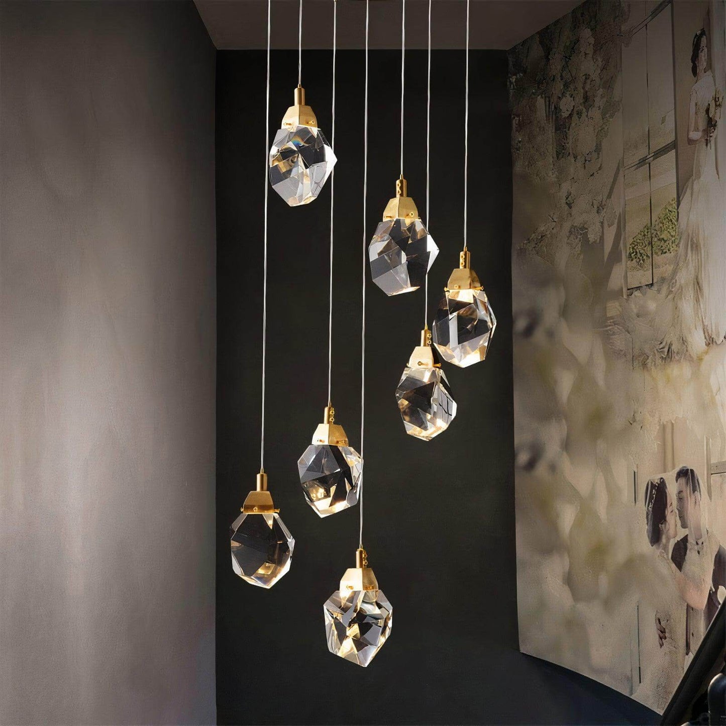 Scalloped Linen Pendant Light