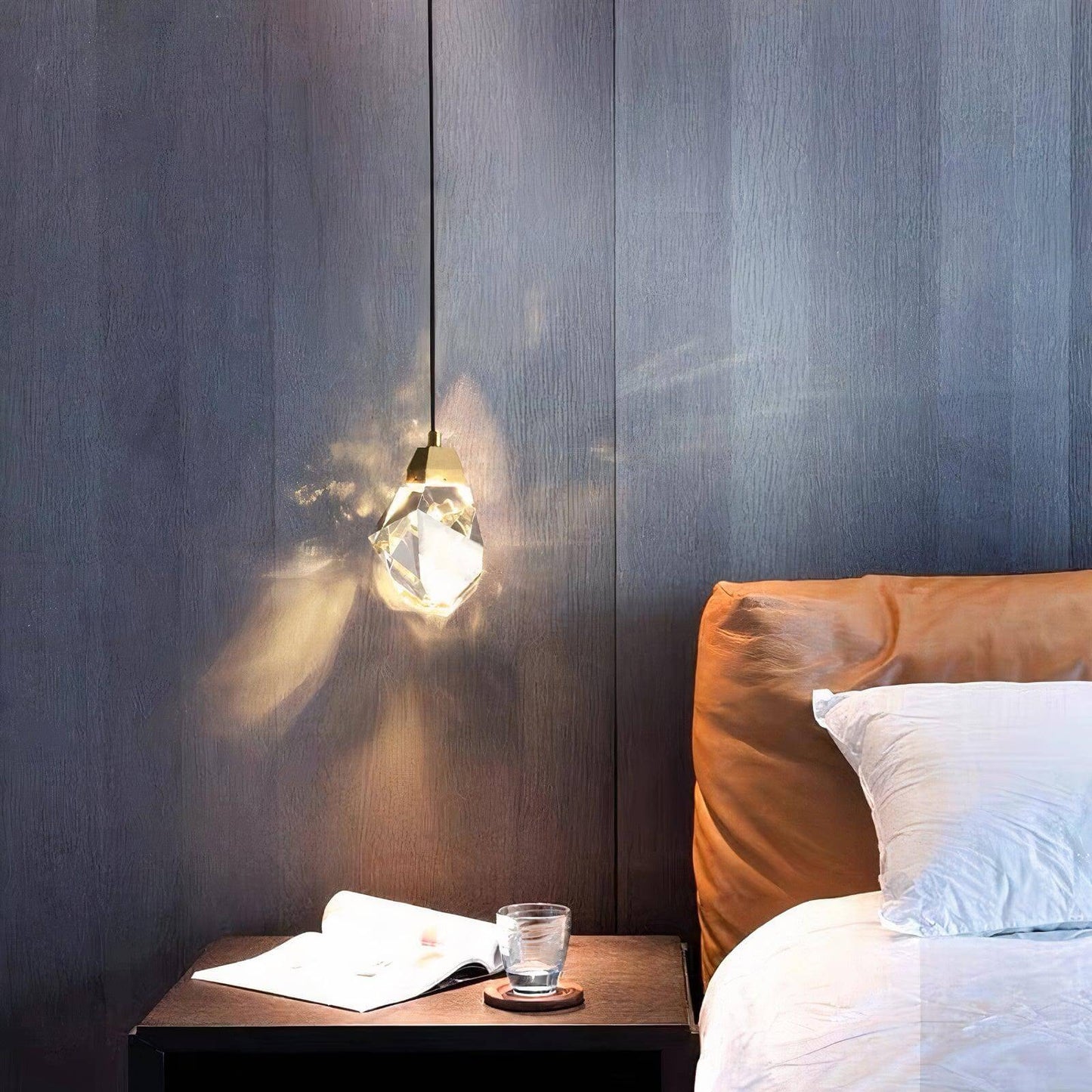 Scalloped Linen Pendant Light