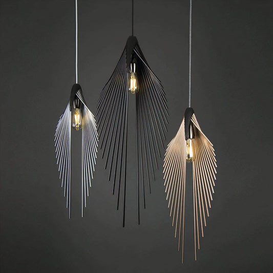 Layered Linen Pendant Light