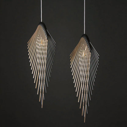 Layered Linen Pendant Light