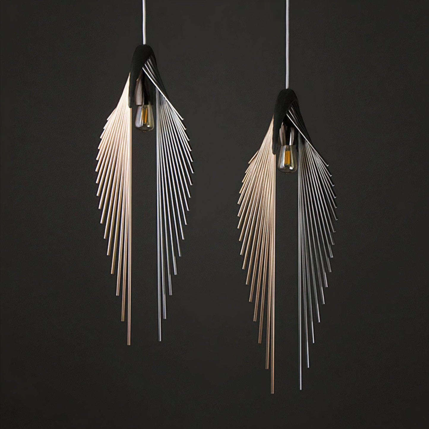 Layered Linen Pendant Light