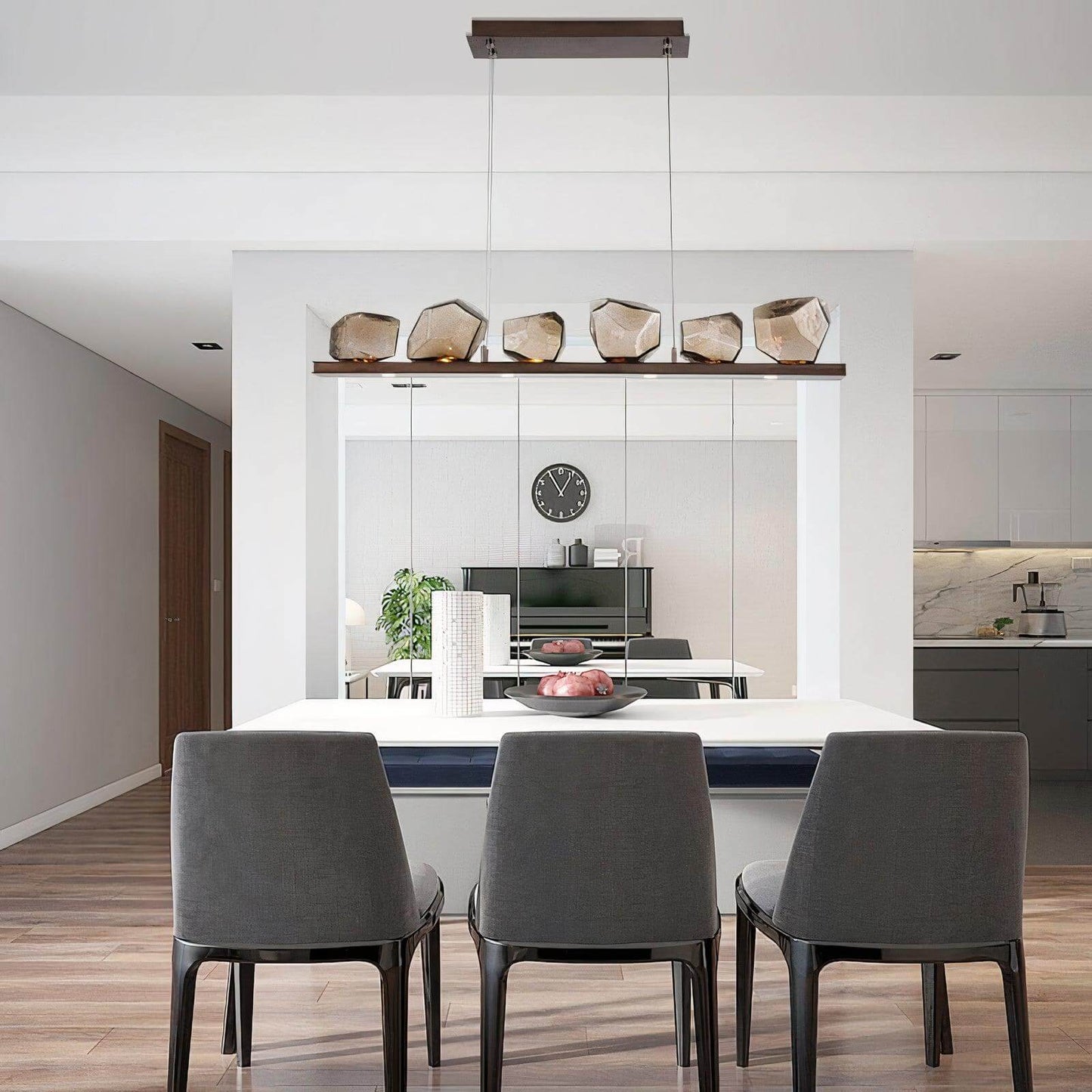 Tiered Natural Rattan Pendant