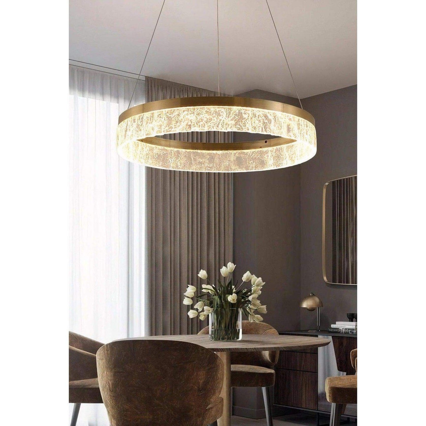 Textured Linen Chandelier