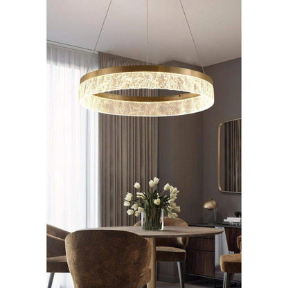 Textured Linen Chandelier