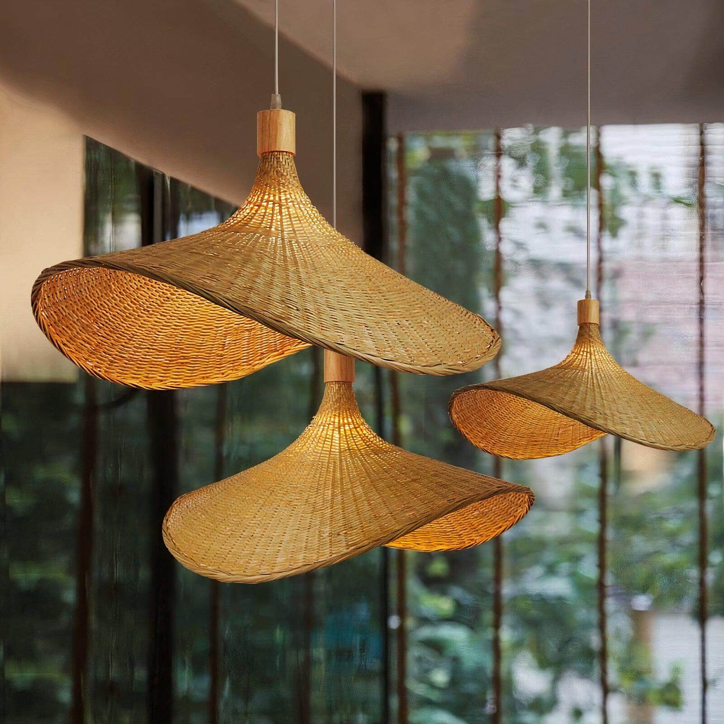 White Linen Dome Pendant Light