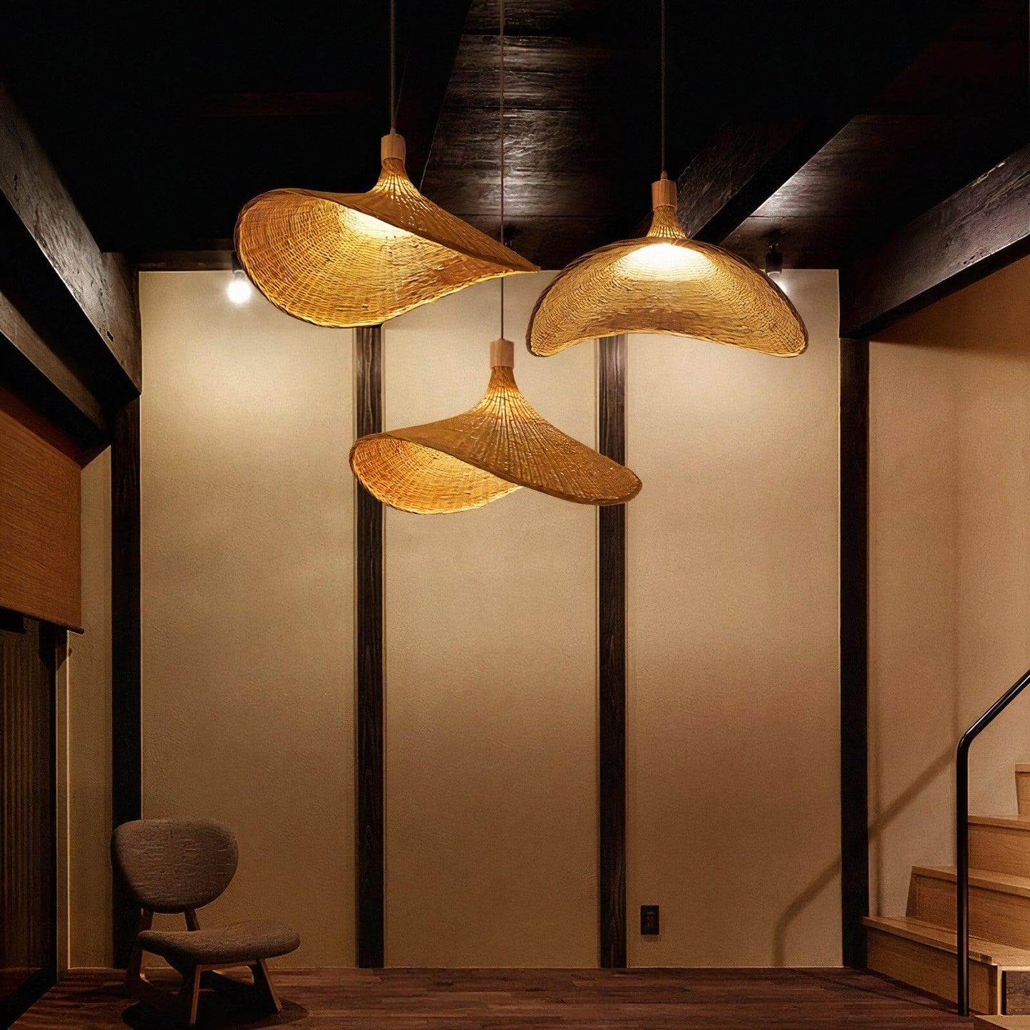 White Linen Dome Pendant Light