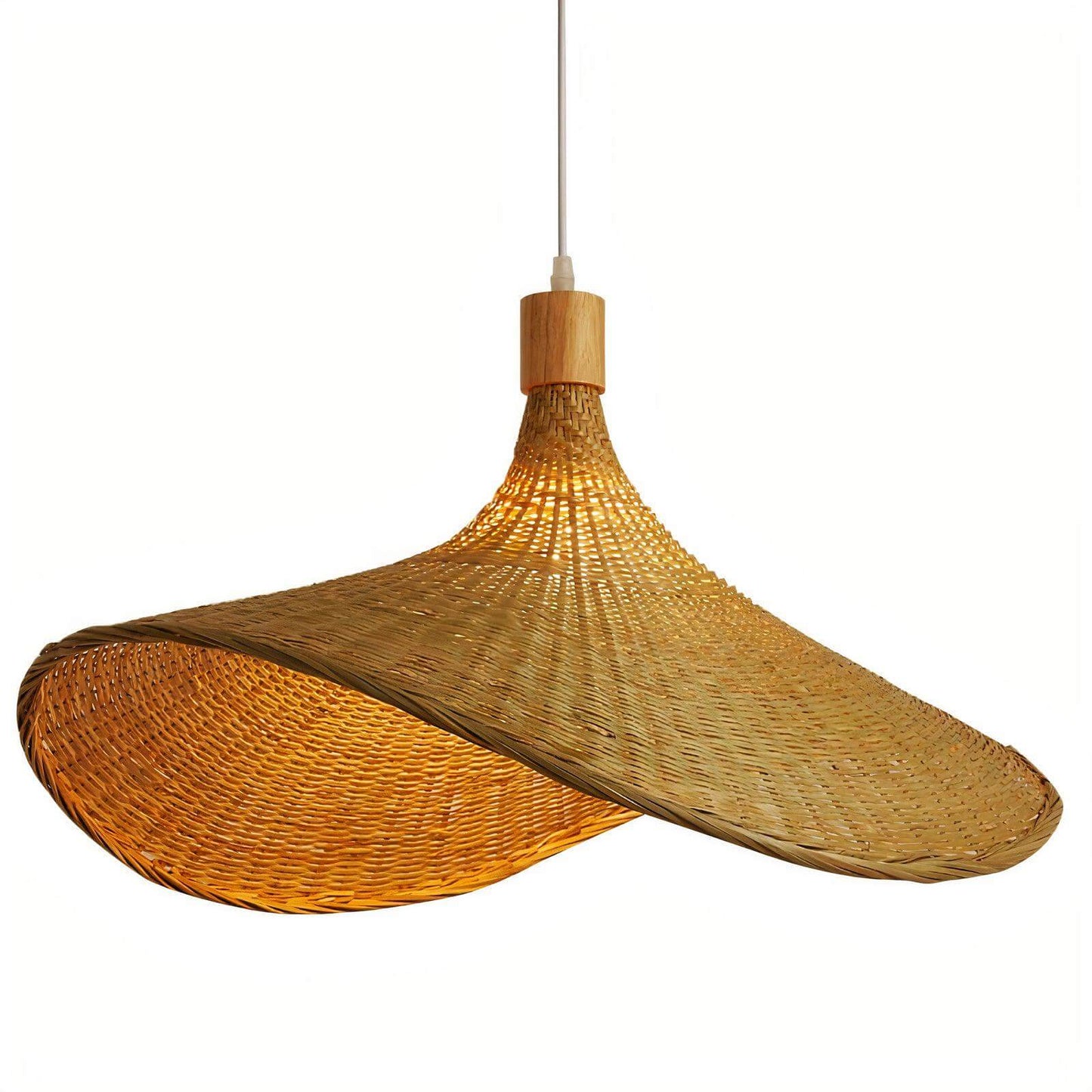 White Linen Dome Pendant Light