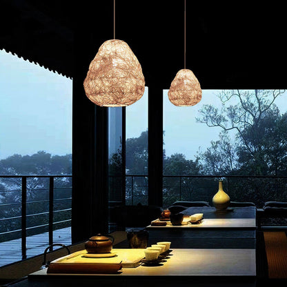 Handwoven Dome Ceiling Light