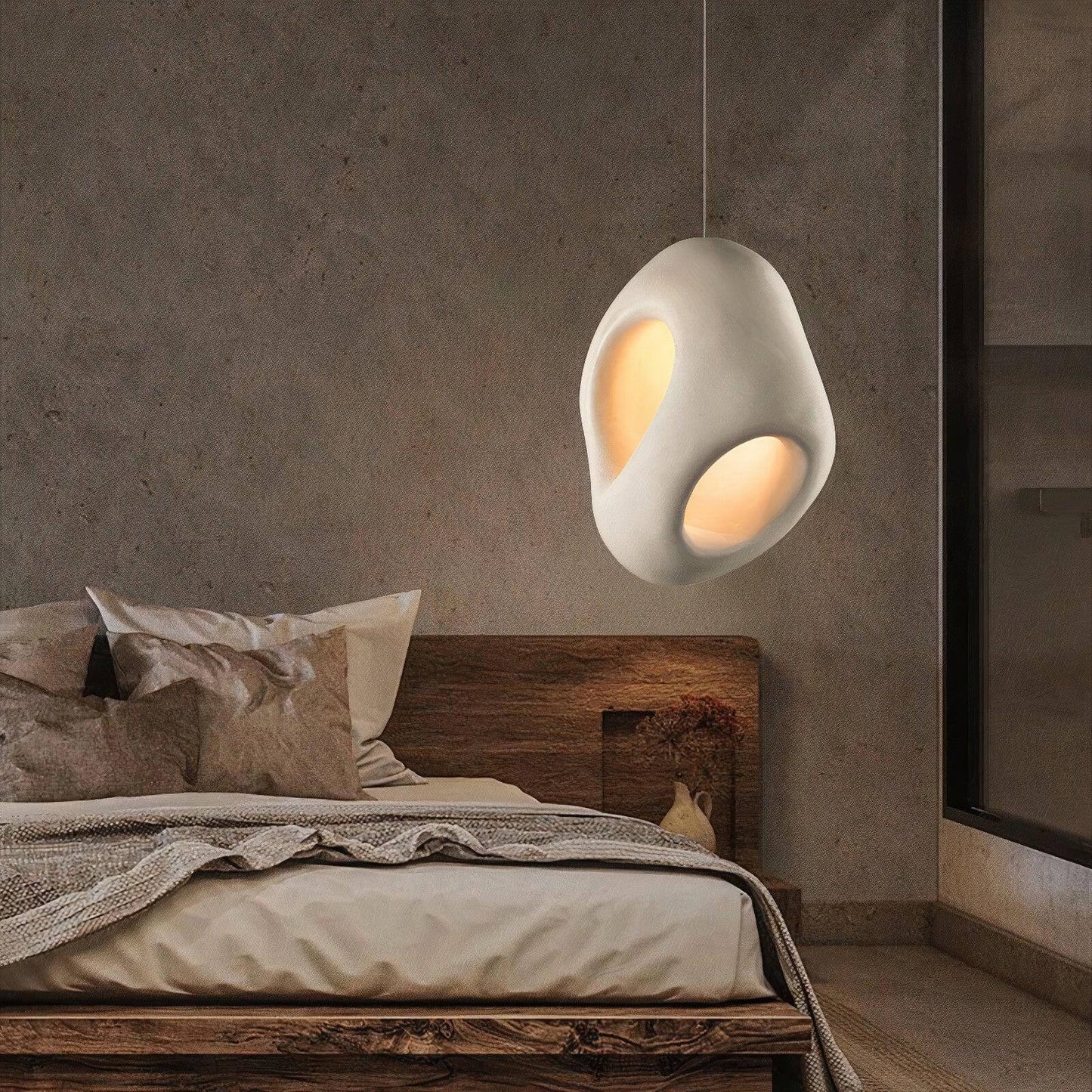 Layered Linen Dome Pendant Light
