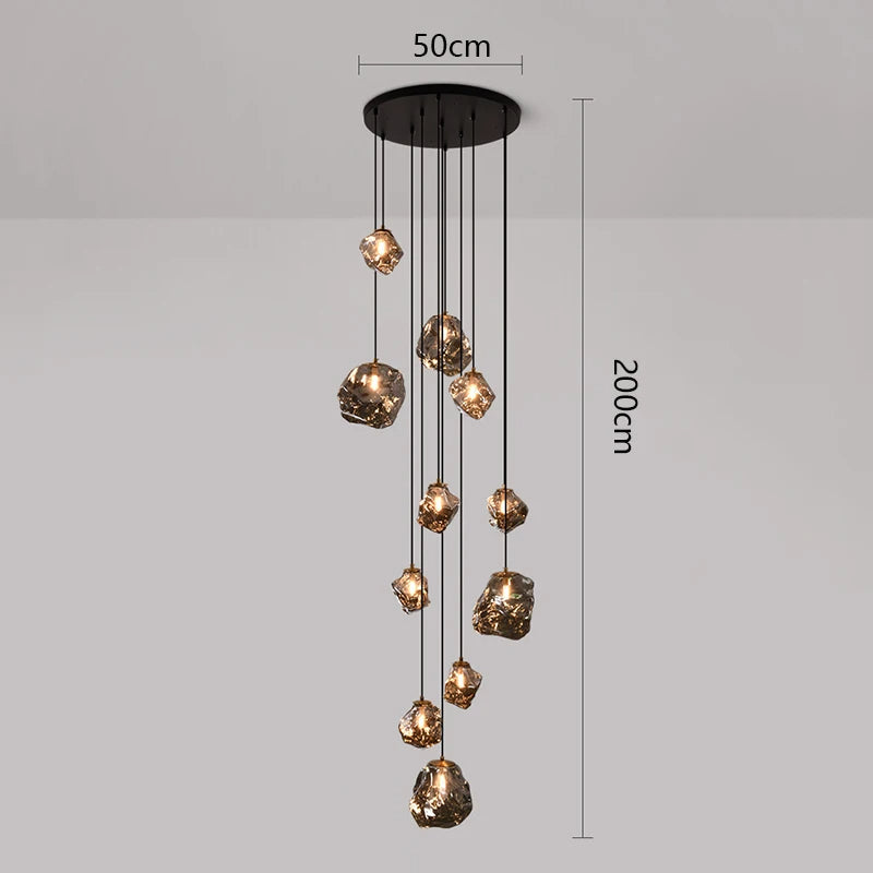 Modern LED Staircase Chandelier