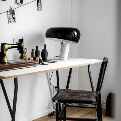 Iconic table lamp with marble base