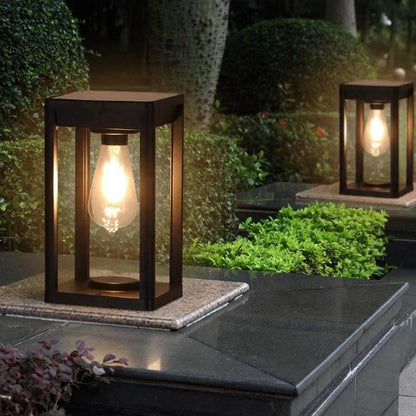 Solar LED Outdoor Column Light with Motion Sensor