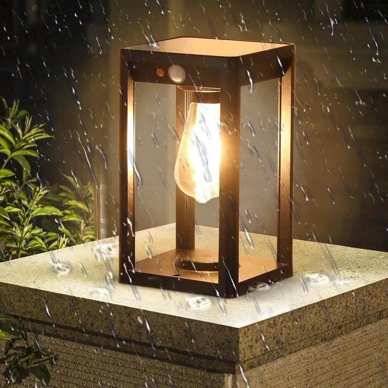 Solar LED Outdoor Column Light with Motion Sensor