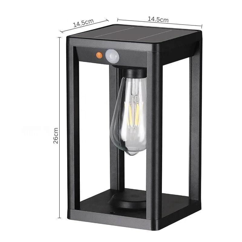 Solar LED Outdoor Column Light with Motion Sensor